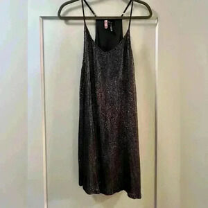 MLV (Maison La Vie) Sequin Spaghetti Strap Mini Dress in Mauve/Silver - Size M